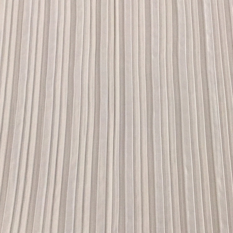 Satin Box Pleat/Knife Pleat Plisse - White
