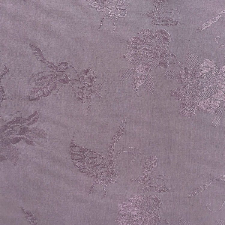 Butterfly Blossom Silk/Cotton Damask - Thistle