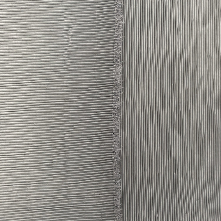 Accordion-Pleated Taffeta - Light Grey
