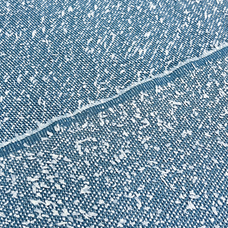 Neppy Yarn Insert Denim - Sky Blue/White
