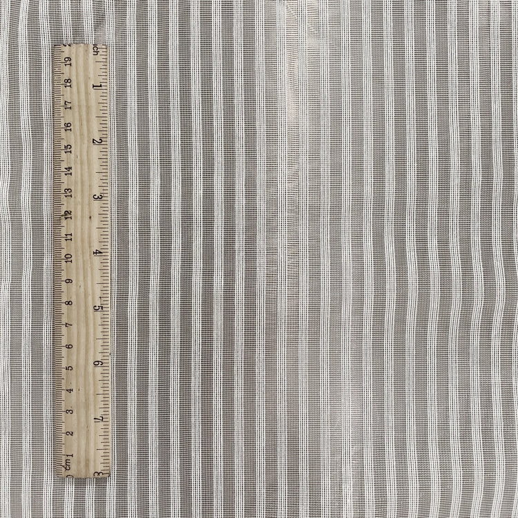 Striped Open-Weave Mesh - White