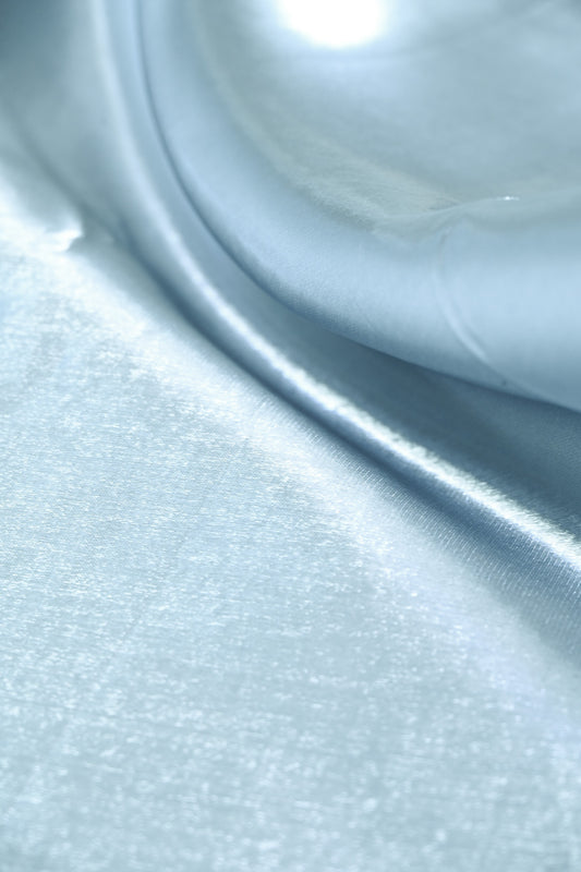 Shimmering Lake Satin - Air Blue