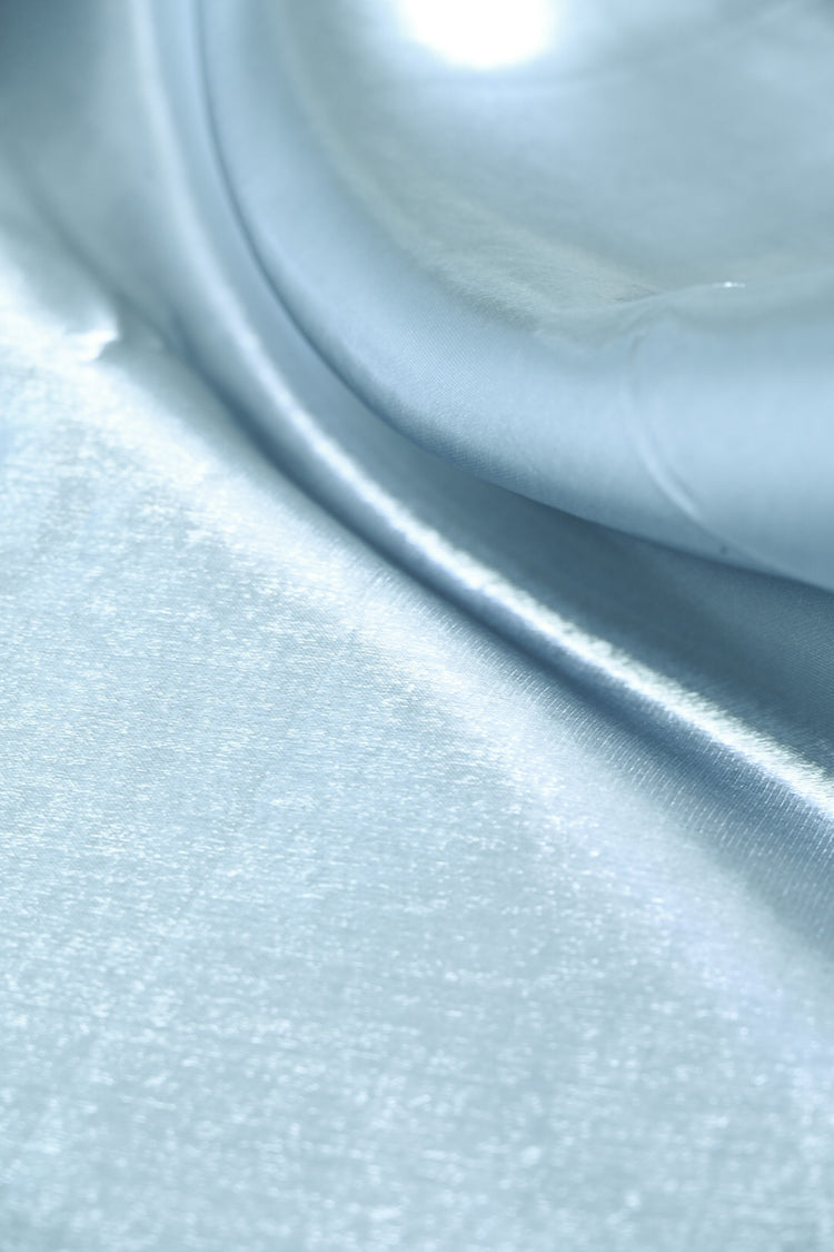 Shimmering Lake Satin - Air Blue