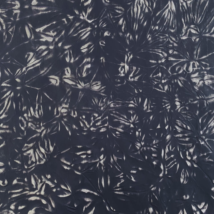 Burnished Bonded Cloqué Taffeta - Navy/Silver