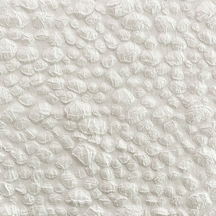 Crinkle Pebble Cloqué - White