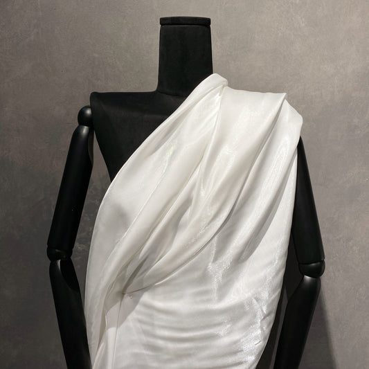 Liquid Shimmer Twill - White