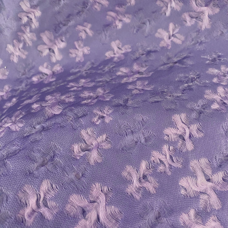 Four Leaf Clover Poly/Nylon Jacquard- Purple