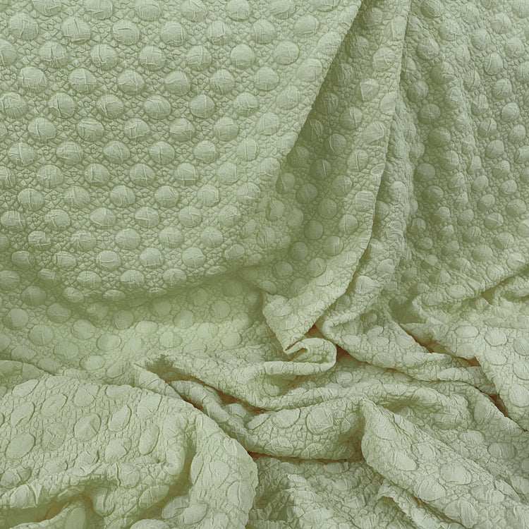 Stretch Bubble-Wrap Double Weave - Mint Green