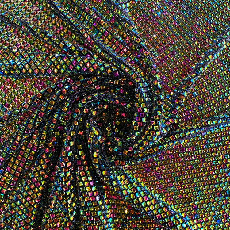 Crystal Glass Mesh - Iridescent / Black