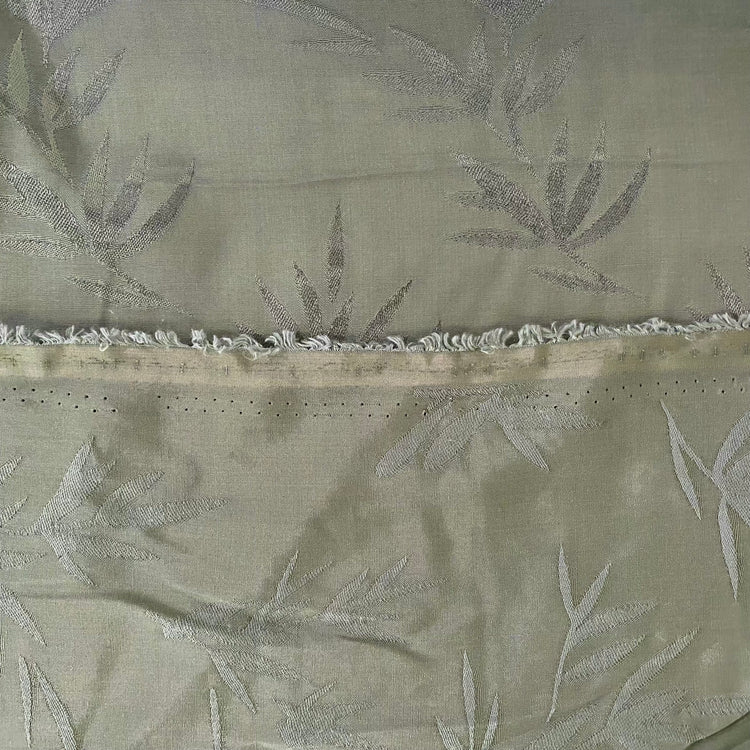 Bamboo Leaves Viscose Damask - Sage Green