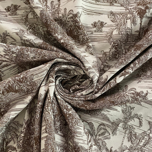 Jungle Islands Tiger Jacquard - White / Brown