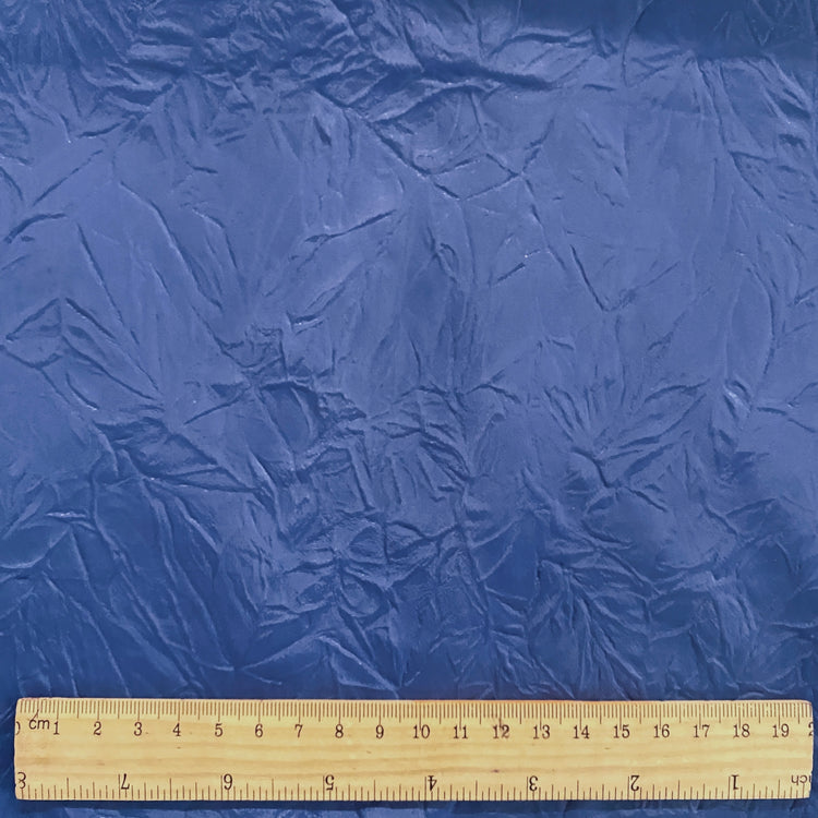 Creased Taffeta Bonded Jersey - Medium Blue