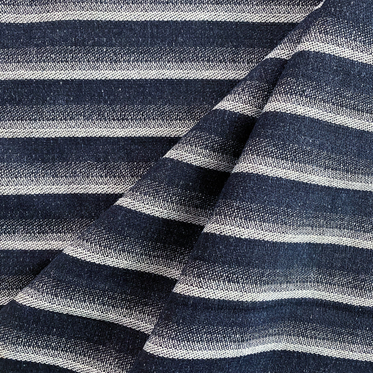 Gradient Stripe Denim - Indigo / White