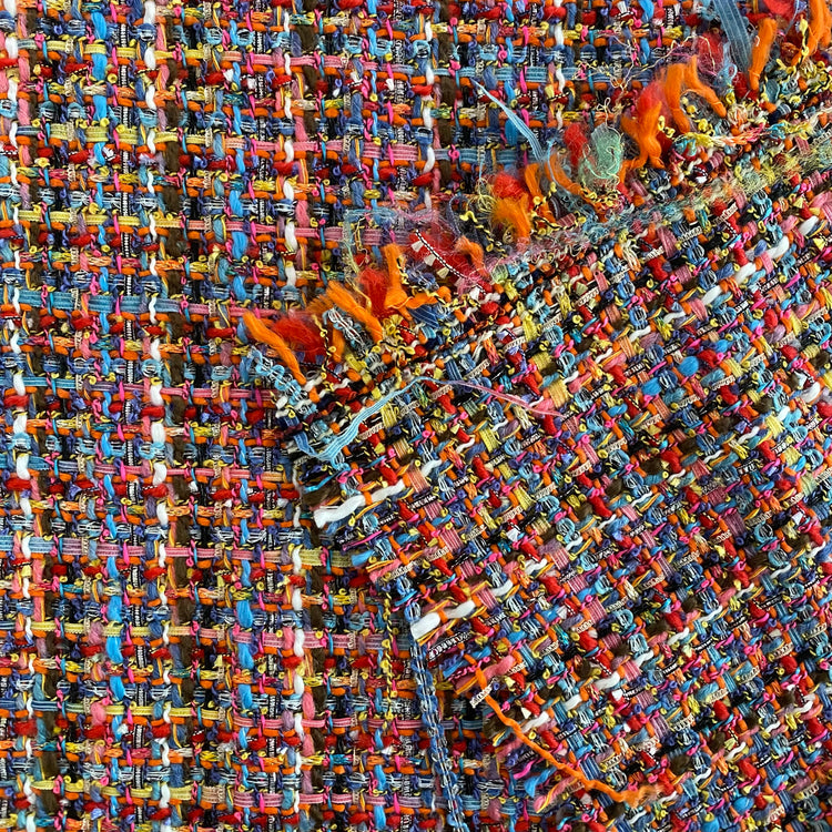 Fancy Yarn Woven Tweed - Pink/Red