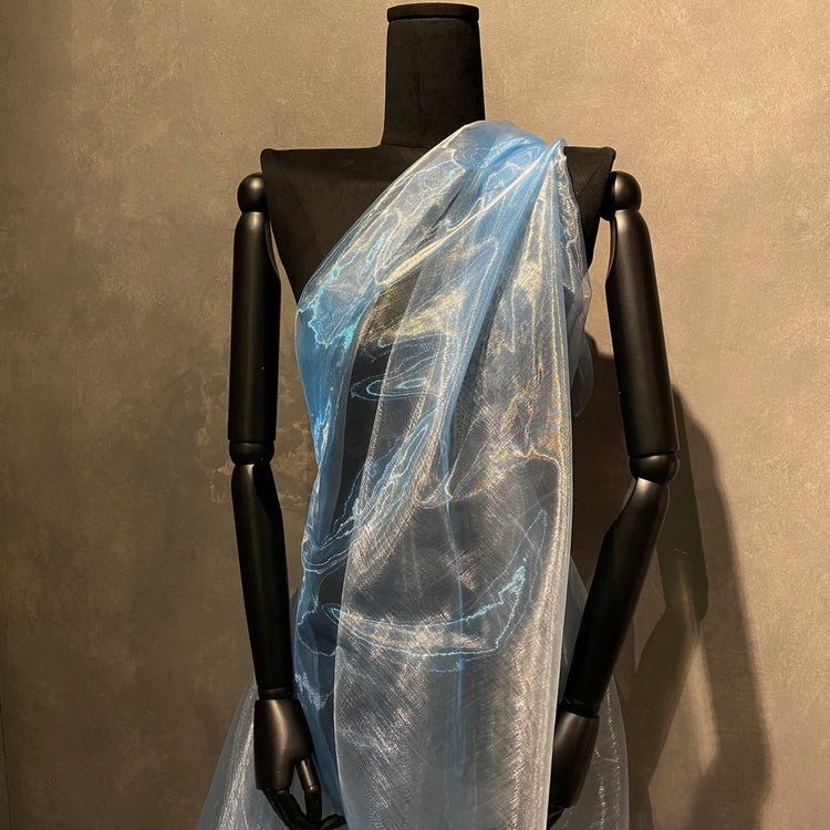Metallic Organza - Air Blue