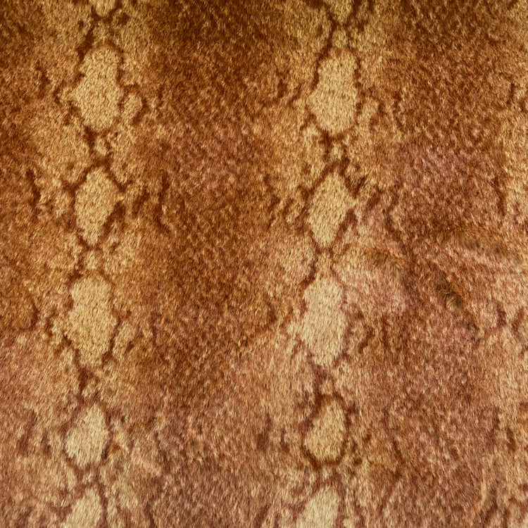 Snakeskin Faux Fur - Tan / Brown