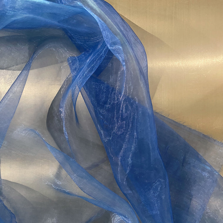 Metallic Organza - Royal Blue