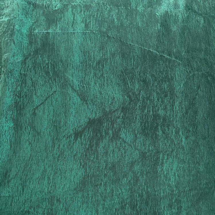 Bonded Creased Organza Metallic - Green