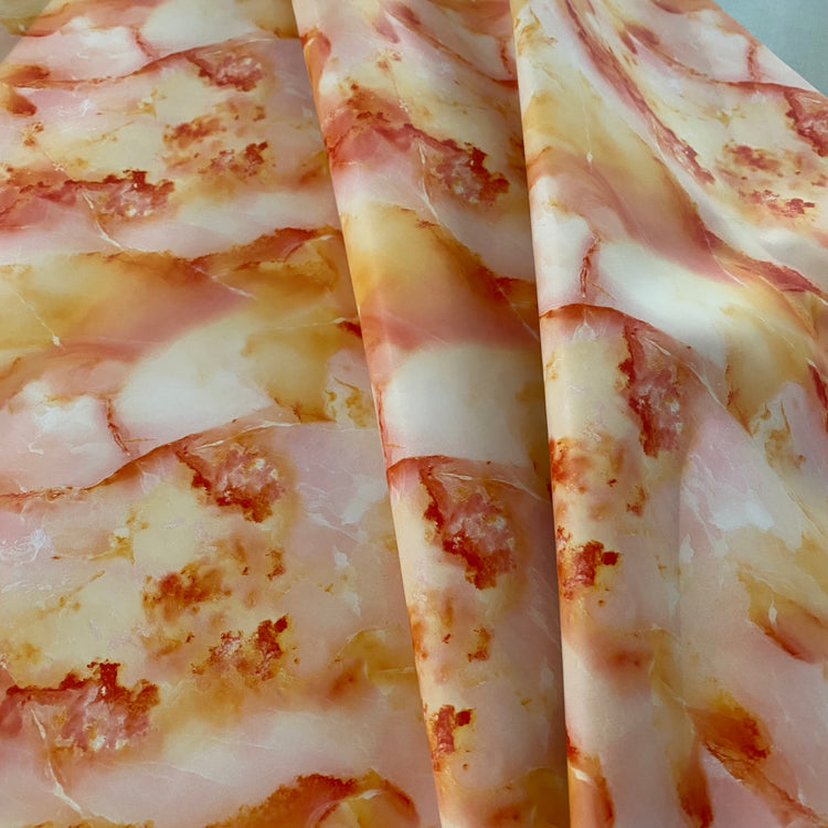 PVC - Watercolor Marble Print - Peach Puff