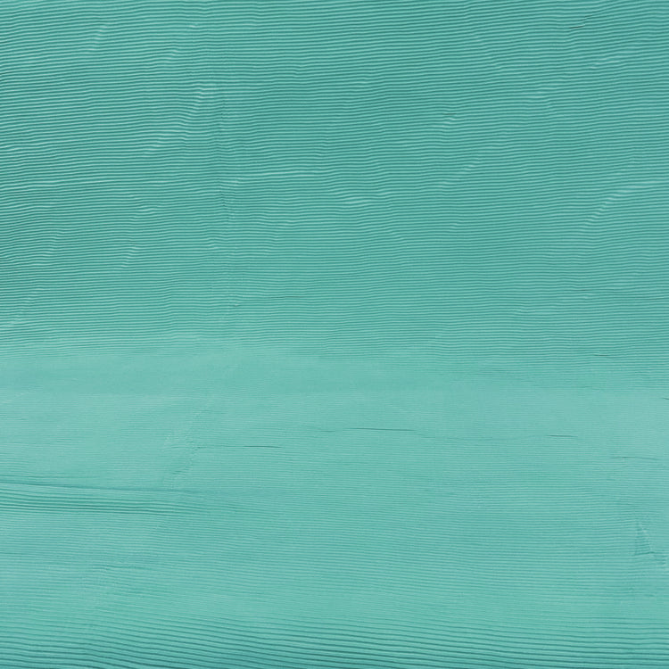 (Remnant) Accordion-Pleated Taffeta - Mid-Turquoise - 1.90m