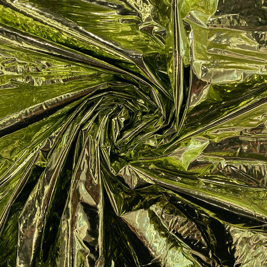 Metallic Vinyl Bonded Wadding - Chartreuse