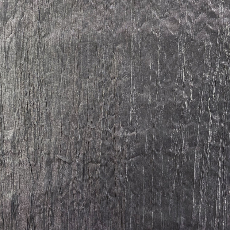 Satin Grain Plisse - Metallic Warp - Silver / Bluestone Grey