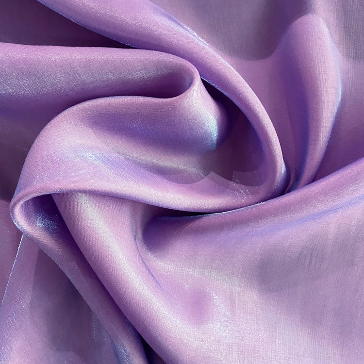 Glacé Shot Charmeuse - Thistle / Cyan