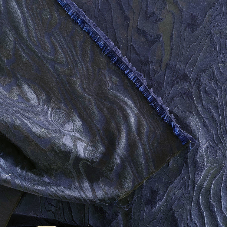 Wood Whorl Damask - Inky Navy