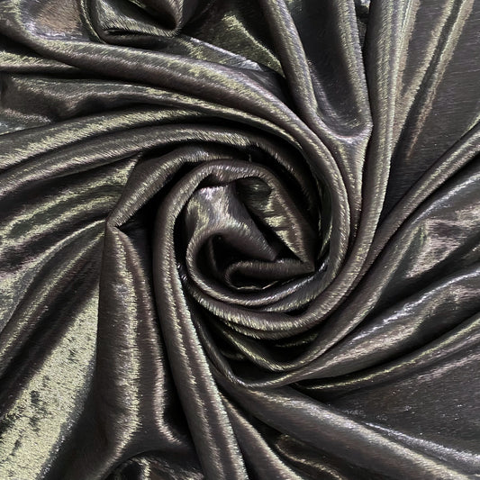 Brushed Metallic Long-pile Velvet - Silver
