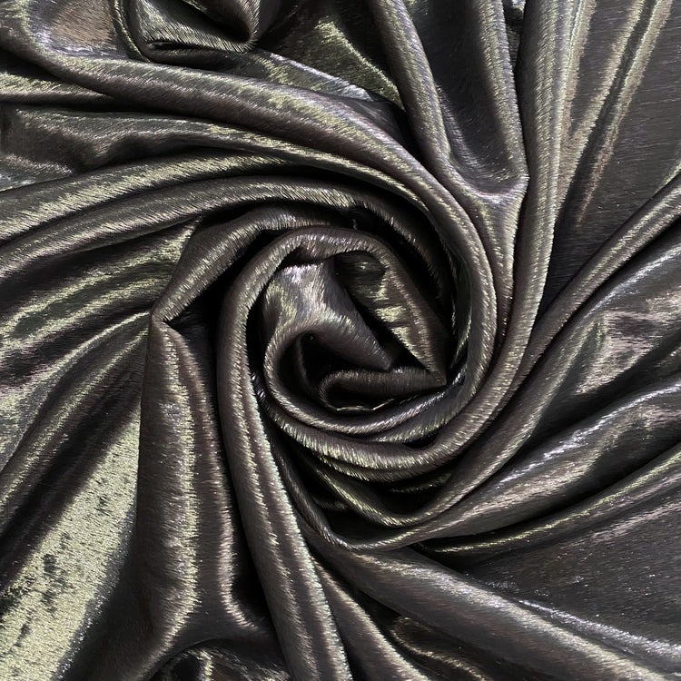Brushed Metallic Long-pile Velvet - Silver