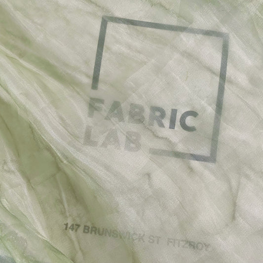 Marble Shimmer Organza - Pale Moss Green