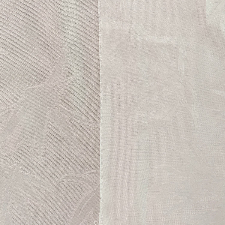 Bamboo Leaf Damask - Duck Weave - White