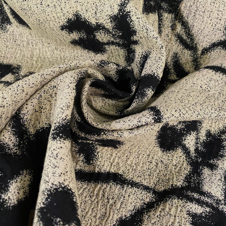 Floral Bloom Brocade - Beige/Black