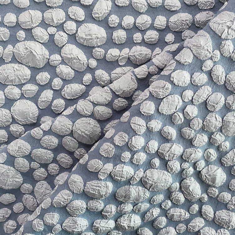 Crinkle Pebble Cloqué - Light Steel Blue