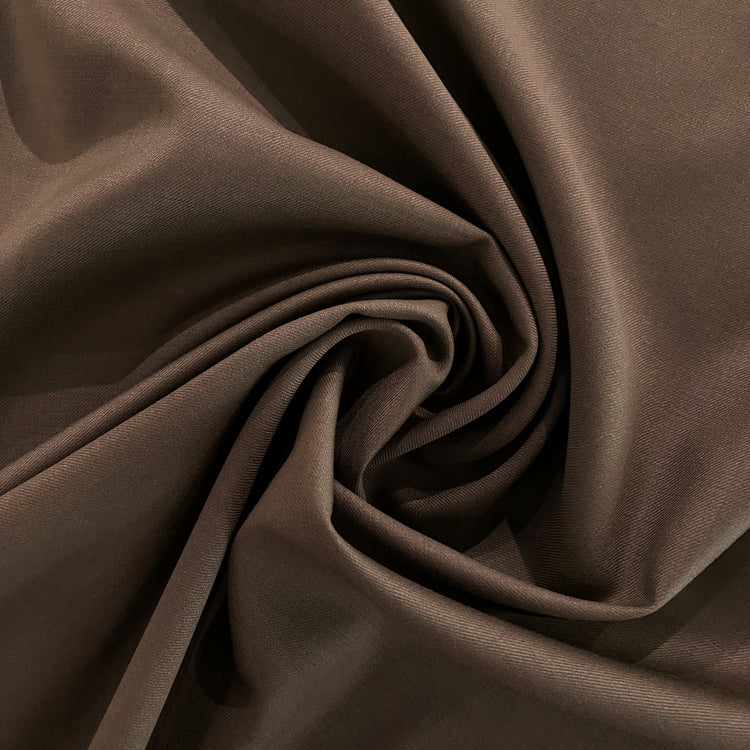 Australian Merino Worsted Wool Gabardine - Chocolate