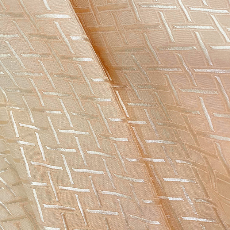 Diamond Hatch Poly/Spandex Damask - Cornsilk