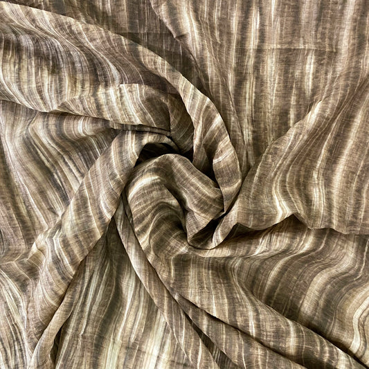 Nature Stripe Cotton Blend - Sienna / Cornsilk