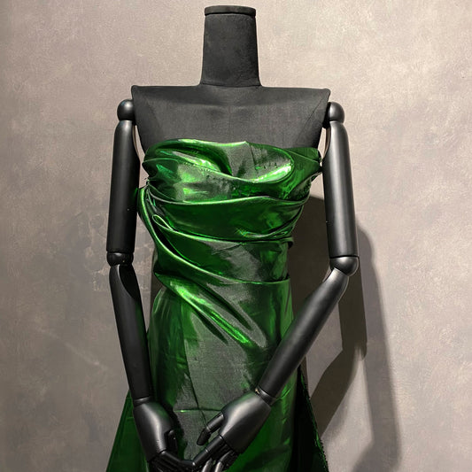 Shot Lurex Blend Lamé - Emerald / Black