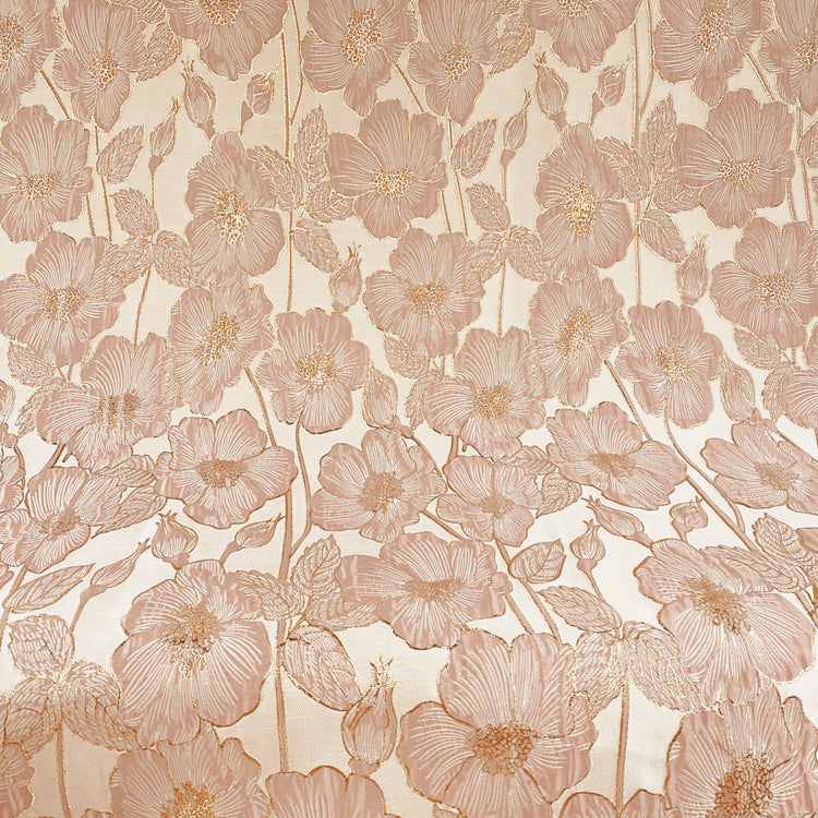 Hibiscus Ripple Brocade - Metallic - Gold/Light Goldenrod
