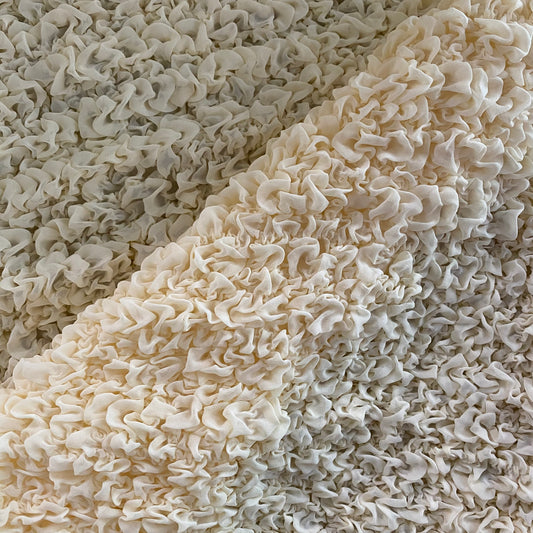 Grid Smocked Chiffon - Light Yellow