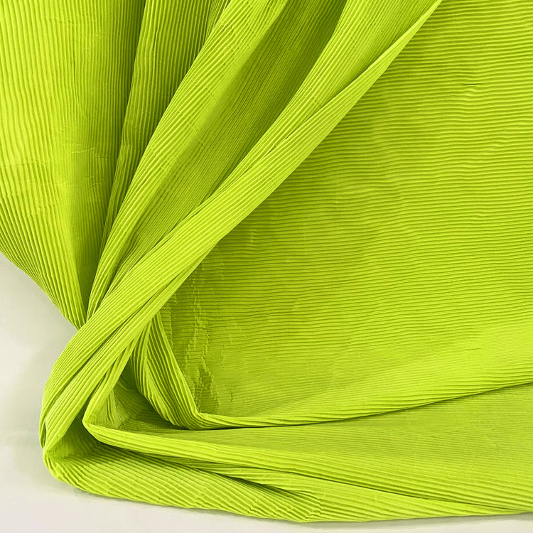 Accordion-Pleated Taffeta - Light Green