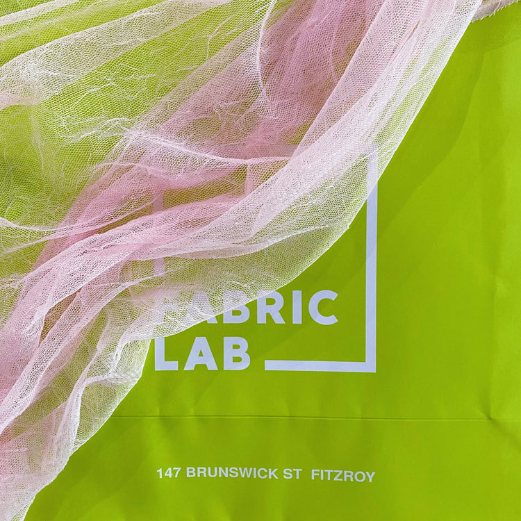 Creased Mesh Knit - Weft Stretch - Pink