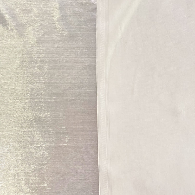 Brushed Metallic Long-Pile Velvet - Creamy White
