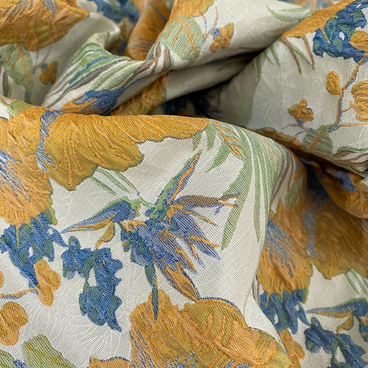 Wild Iris Jacquard - Green/Yellow