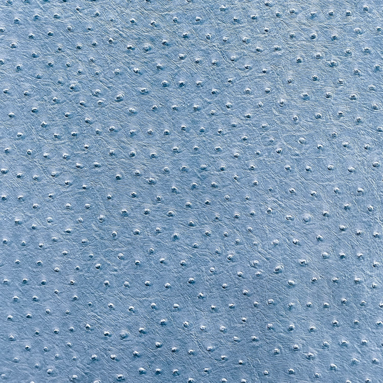 Faux Ostrich Leather - Medium Blue