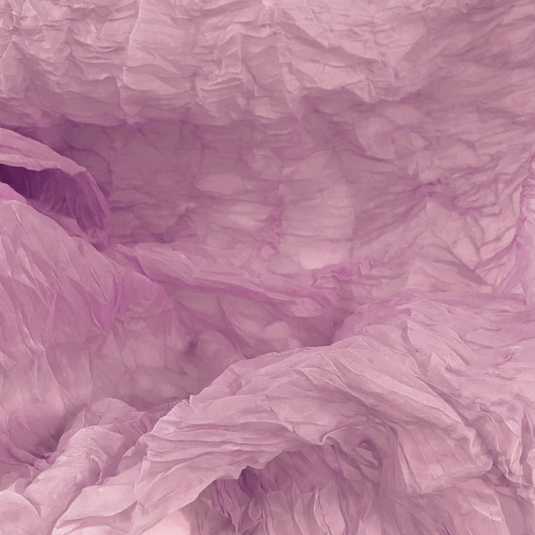 Semi-sheer Plisse Organza - Pale Violet