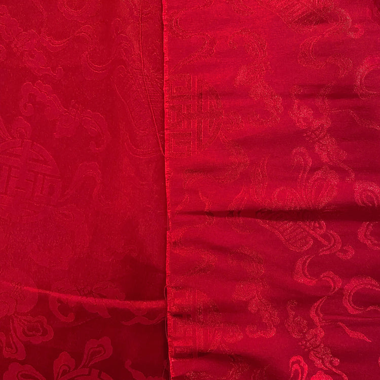 Feng Shui Satin Damask - Crimson