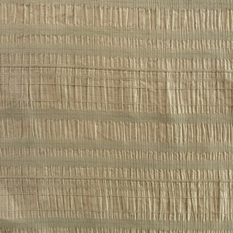Ruche Striped Seersucker - Olive / Khaki