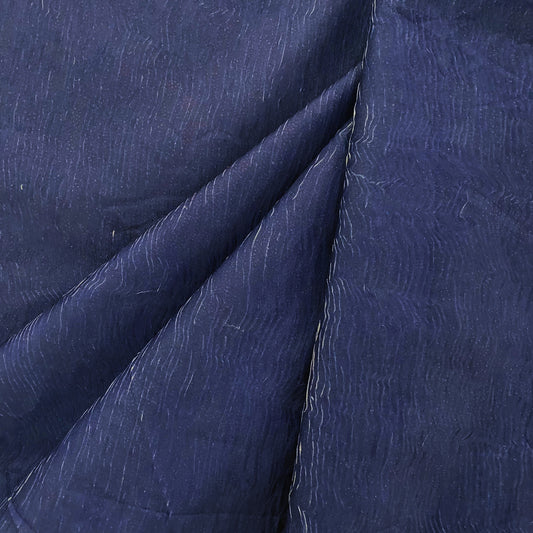 Pliage Bonded Plisse Chiffon - Dark Blue / White