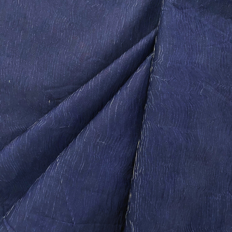 Pliage Bonded Plisse Chiffon - Dark Blue / White